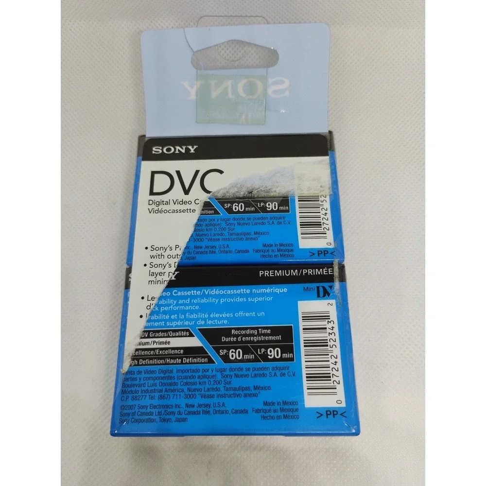 NEW Sony DVM60PRL Mini‎ Video Cassette Tape 2pk Sealed Camcorder Tapes